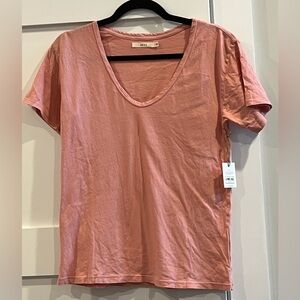 NWT AE77 Premium Cotton Voop Tee in Terracotta Red - Size S